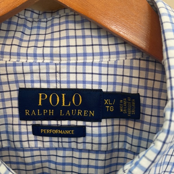 Polo Ralph Lauren men’s Performance XL/TG. Blue Checkered - Picture 3 of 7